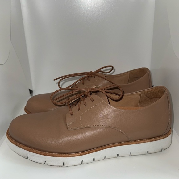 Samuel Hubbard Leather Oxford Shoes Plain Toe Lace Up Women’s 7 Tan - Picture 1 of 11